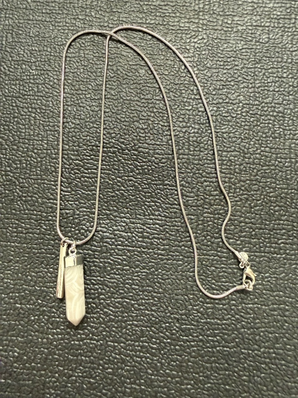 LOFT Gray Stone Necklace